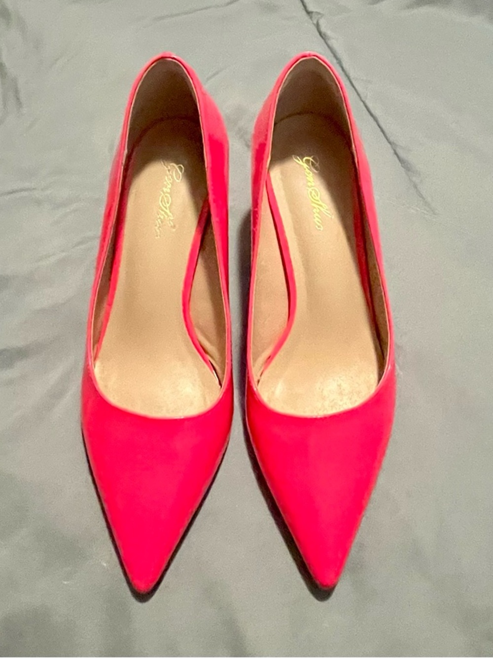 Neon Pink Pointed Toe Pumps